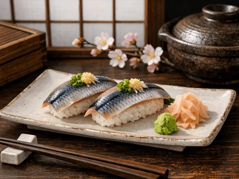 イワシにぎり(Iwashi Nigiri (Sardine))