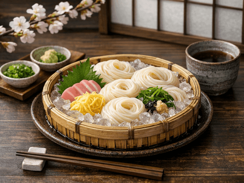 冷やしそうめん(Somen (Cold))