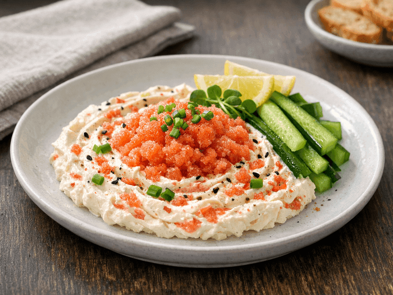 明太チーズディップ(Cream Cheese Dip with Spicy Pollock Roe)